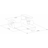 Mexen Kama DF75 ensemble de baignoire, chromé - 72503DF75-00