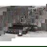 Cabine de douche coulissante Mexen Velar L 100 x 100 cm, transparent, or rose - 871-100-100-03-60
