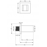 Mexen Cube support de douche, graphite - 79350-66