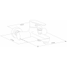 Mexen Kama DF05 ensemble de bain, chrome - 72513DF05-00