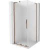 Cabine de douche coulissante Mexen Velar L 110 x 110 cm, givré, or rose - 871-110-110-33-60
