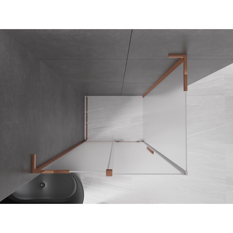 Mexen Velar L cabine de douche coulissante 100 x 75 cm, dépoli, or rose - 871-100-075-33-60