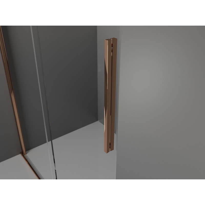 Mexen Velar L cabine de douche coulissante 100 x 75 cm, dépoli, or rose - 871-100-075-33-60