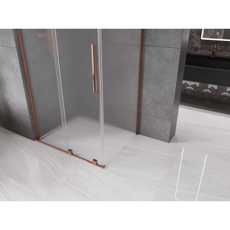 Mexen Velar L cabine de douche coulissante 100 x 120 cm, givre, or rose - 871-100-120-33-60