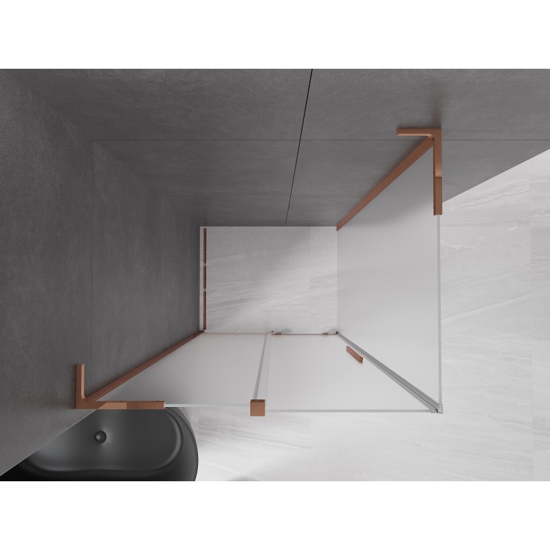 Mexen Velar L cabine de douche coulissante 100 x 120 cm, givre, or rose - 871-100-120-33-60