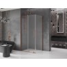 Mexen Velar L cabine de douche coulissante 120 x 80 cm, givre, or rose - 871-120-080-33-60
