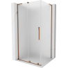 Mexen Velar L cabine de douche coulissante 120 x 80 cm, givre, or rose - 871-120-080-33-60