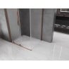 Mexen Velar L cabine de douche coulissante 120 x 80 cm, givre, or rose - 871-120-080-33-60