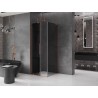 Mexen Velar L cabine de douche coulissante 90 x 90 cm, graphite, or rose - 871-090-090-43-60