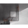 Mexen Velar L cabine de douche coulissante 90 x 90 cm, graphite, or rose - 871-090-090-43-60