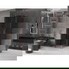 Mexen Velar L cabine de douche coulissante 120 x 120 cm, graphite, or rose - 871-120-120-43-60
