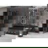 Mexen Velar L cabine de douche coulissante 120 x 120 cm, graphite, or rose - 871-120-120-43-60