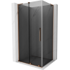 Mexen Velar L cabine de douche coulissante 90 x 100 cm, graphite, or rose - 871-090-100-43-60