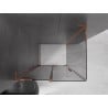 Mexen Velar L cabine de douche coulissante 90 x 100 cm, graphite, or rose - 871-090-100-43-60
