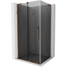 Cabine de douche coulissante Mexen Velar L 90 x 120 cm, graphite, or rose - 871-090-120-43-60