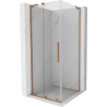 Mexen Velar L cabine de douche coulissante 100 x 100 cm, transparent, cuivre brossé - 871-100-100-03-65