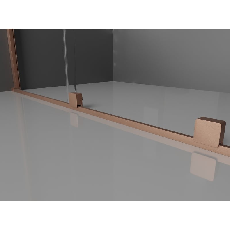 Mexen Velar L cabine de douche coulissante 100 x 100 cm, transparent, cuivre brossé - 871-100-100-03-65