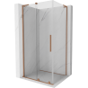 Mexen Velar L cabine de douche coulissante 90 x 100 cm, transparent, cuivre brossé - 871-090-100-03-65