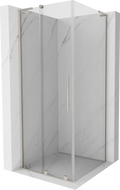 Cabine de douche coulissante Mexen Velar L 90 x 90 cm, transparent, nickel brossé - 871-090-090-03-97