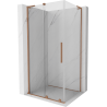 Mexen Velar L cabine de douche coulissante 120 x 80 cm, transparent, cuivre brossé - 871-120-080-03-65