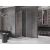 Mexen Velar L cabine de douche coulissante 120 x 80 cm, transparent, cuivre brossé - 871-120-080-03-65