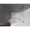 Mexen Velar L cabine de douche coulissante 120 x 80 cm, transparent, cuivre brossé - 871-120-080-03-65