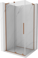 Mexen Velar L cabine de douche coulissante 120 x 85 cm, transparent, cuivre brossé - 871-120-085-03-65