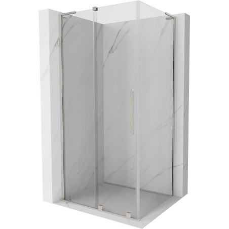 Mexen Velar L cabine de douche coulissante 90 x 70 cm, transparent, nickel brossé - 871-090-070-03-97