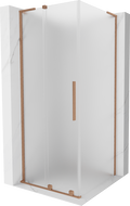 Mexen Velar L cabine de douche coulissante 90 x 90 cm, givré, cuivre brossé - 871-090-090-33-65
