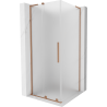 Mexen Velar L cabine de douche coulissante 100 x 100 cm, givrée, cuivre brossé - 871-100-100-33-65