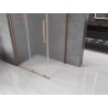 Mexen Velar L cabine de douche coulissante 90 x 100 cm, givre, cuivre brossé - 871-090-100-33-65