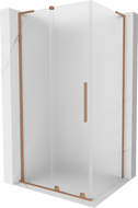 Cabine de douche coulissante Mexen Velar L 100 x 110 cm, givrée, cuivre brossé - 871-100-110-33-65