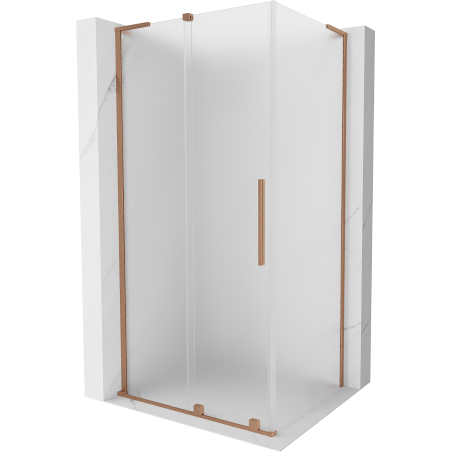 Mexen Velar L cabine de douche coulissante 120 x 90 cm, givre, cuivre brossé - 871-120-090-33-65