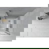 Cabine de douche Mexen Rio semi-circulaire 90 x 90 cm, transparent, chrome + receveur Flat, blanc - 863-090-090-01-20-4110