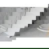 Cabine de douche Mexen Rio demi-ronde 80 x 80 cm, givrée, chrome + receveur Flat, blanc - 863-080-080-01-30-4110