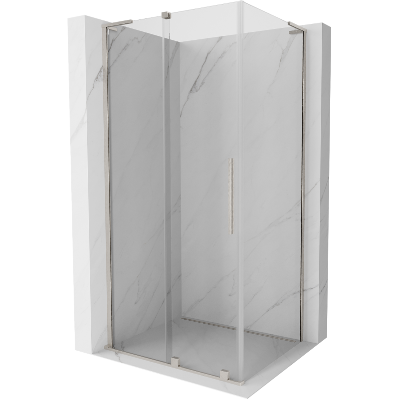 Mexen Velar L cabine de douche coulissante 120 x 80 cm, transparent, nickel brossé - 871-120-080-03-97