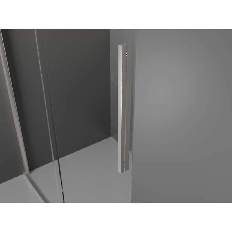 Mexen Velar L cabine de douche coulissante 110 x 90 cm, transparent, nickel brossé - 871-110-090-03-97