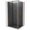 Mexen Velar L cabine de douche coulissante 120 x 85 cm, graphite, cuivre brossé - 871-120-085-43-65