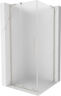 Cabine de douche coulissante Mexen Velar L 90 x 90 cm, givré, nickel brossé - 871-090-090-33-97