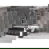 Cabine de douche coulissante Mexen Velar L 90 x 90 cm, givré, nickel brossé - 871-090-090-33-97