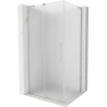 Cabine de douche coulissante Mexen Velar L 90 x 85 cm, givré, nickel brossé - 871-090-085-33-97
