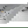 Cabine de douche Mexen Rio demi-ronde 90 x 90 cm, transparente, noire + receveur Flat, blanc - 863-090-090-70-00-4110B