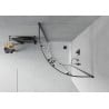 Mexen Rio cabine de douche semi-circulaire 90 x 90 cm, transparente, noire + receveur Flat, blanc - 863-090-090-70-00-4110B