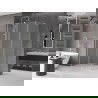 Mexen Velar L cabine de douche coulissante 100 x 85 cm, verre dépoli, nickel brossé - 871-100-085-33-97