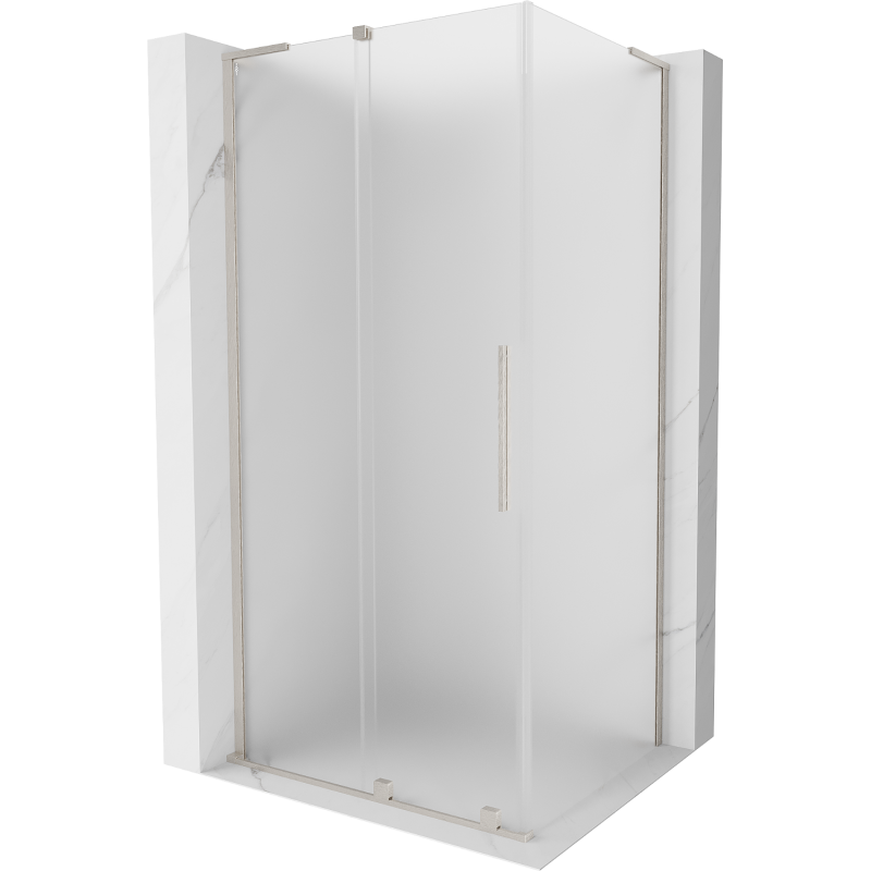 Mexen Velar L cabine de douche coulissante 100 x 85 cm, verre dépoli, nickel brossé - 871-100-085-33-97