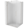 Mexen Velar L cabine de douche coulissante 100 x 85 cm, verre dépoli, nickel brossé - 871-100-085-33-97