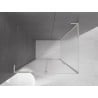 Cabine de douche coulissante Mexen Velar L 90 x 110 cm, givrée, nickel brossé - 871-090-110-33-97