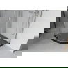 Cabine de douche Mexen Rio demi-ronde 80 x 80 cm, transparent, chrome + receveur Flat, noir - 863-080-080-01-00-4170