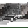Cabine de douche coulissante Mexen Velar L 100 x 100 cm, graphite, nickel brossé - 871-100-100-43-97
