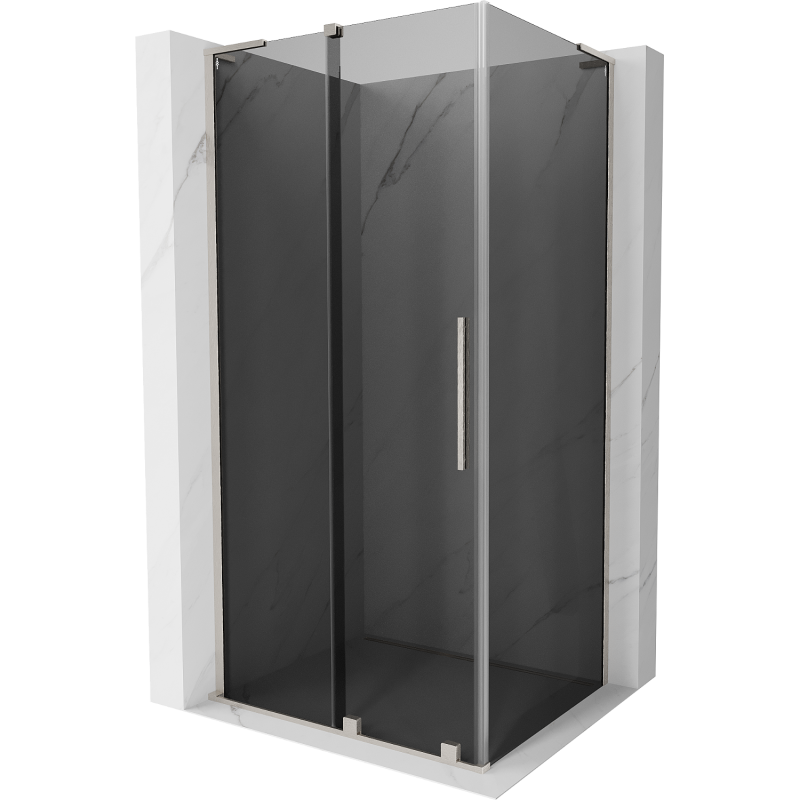 Cabine de douche coulissante Mexen Velar L 120 x 85 cm, graphite, nickel brossé - 871-120-085-43-97